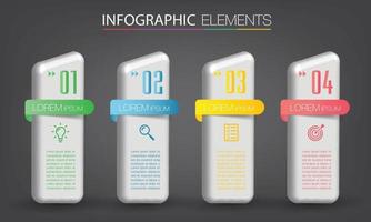 modern text box template banner Infographics vector