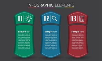 modern text box template banner Infographics vector