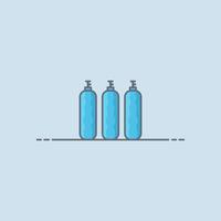 Oxygen cylinder vector icon illustration