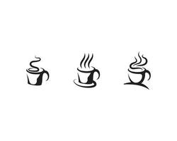 diseño de icono de vector de plantilla de logotipo de taza de café