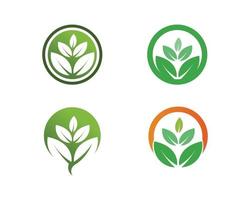 Tree leaf vector logo design nature green of nature herbal and health icon fresh