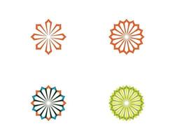 Vector set of floral patterns on a white background