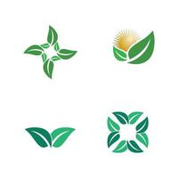 Tree leaf vector logo design green of nature go green plant logo design for business