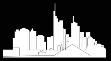 silueta de la ciudad de kentucky frankfort vector