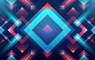 Glowing Blue and Red Squares Abstract Background vector