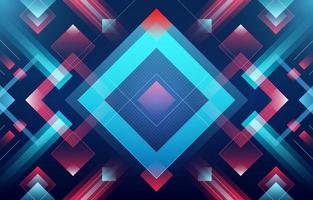 Glowing Blue and Red Squares Abstract Background vector