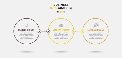 Vector Infographic design business template with icons and 3 options or steps Can be used for process diagram presentations workflow layout banner