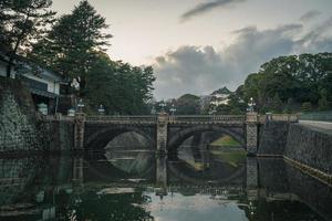 Castillo de Edo en Tokio, Japón en invierno foto