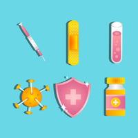 Vaccine Icon Template Set vector