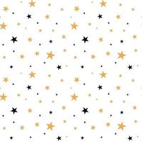 Abstract white modern background with gold and black stars Vector illustration
