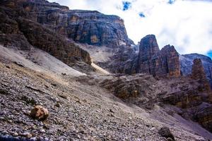 Peaks of the dolomites of Cortina D'ampezzo in Belluno, Veneto, Italy