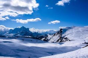White valleys in the Dolomites photo