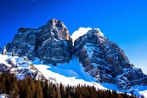 Peaks of the Dolomites in winter photo