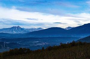 Mountain and valley in Valpolicella photo