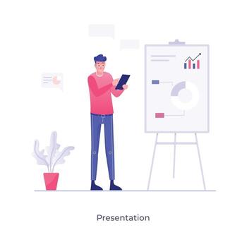 Presentation And  Business data vector
