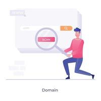 Online domain search vector