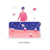 Game Design and  Video Game vector