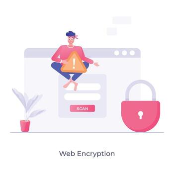 Web Encryption Elements vector