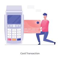 Card Transaction and  Pos machine vector