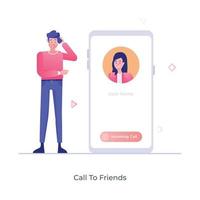 Call To Friends vector