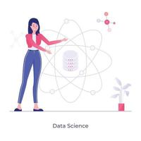 ciencia de datos y diseño vector