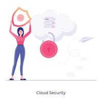 Cloud Security Element vector