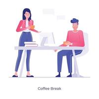 Coffee Break and Office vector