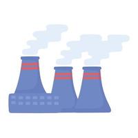 factory chimney smoke vector