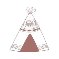 tipi boho tribal vector