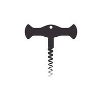 corkscrew tool icon vector