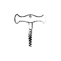 corkscrew tool icon vector