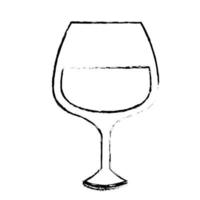 icono de copa de vino vector