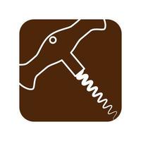 Wine corkscrew isolated vector