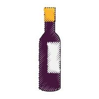 wine bottle icon vector