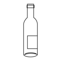 wine bottle icon vector