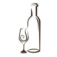 wine bottle icon vector