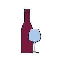 wine bottle icon vector