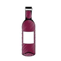 wine bottle icon vector