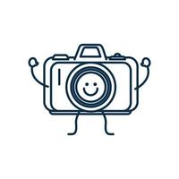 happy camera icon vector