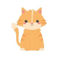 lindo gatito vector