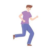 boy running activity vector