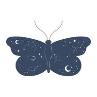 mariposa mística astrología vector