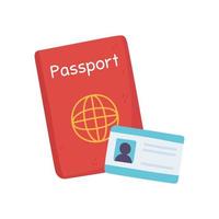 pasaporte y cédula de identidad vector