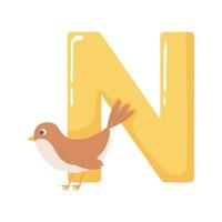 nest english alphabet vector