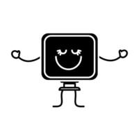 happy computer icon vector