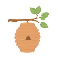 beekeeping natural hive vector