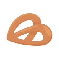 pretzel baked snack vector