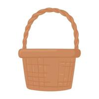 wicker basket empty vector