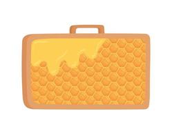 honey beehive in panel vector