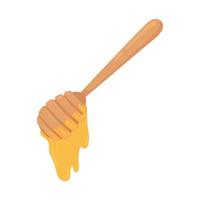 spoon with honey vector